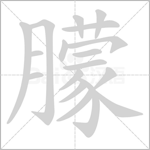 朦字笔顺动画