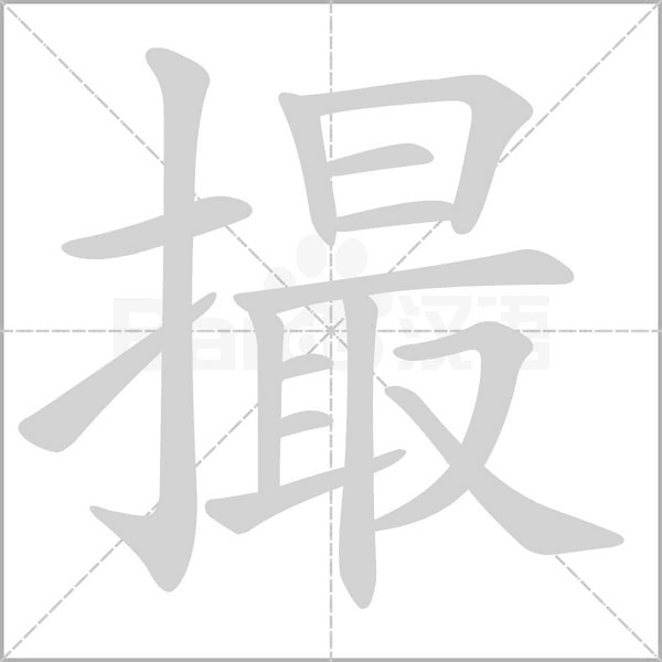 撮字笔顺动画