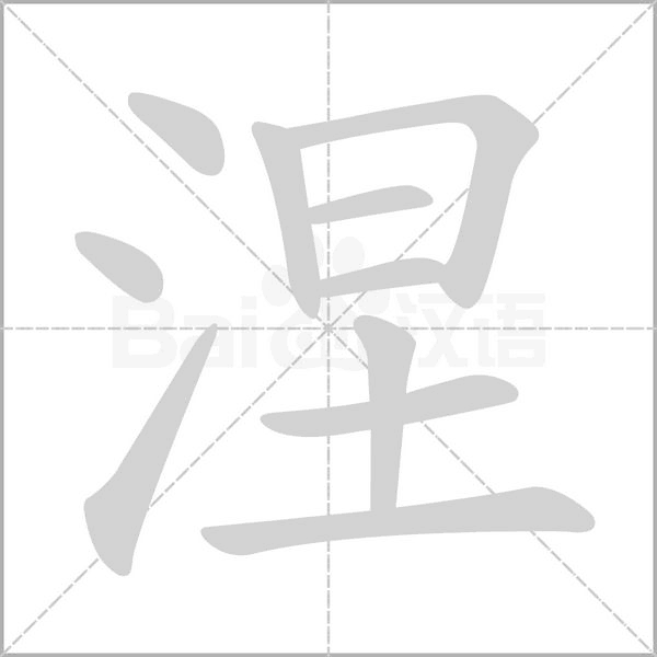 涅字笔顺动画