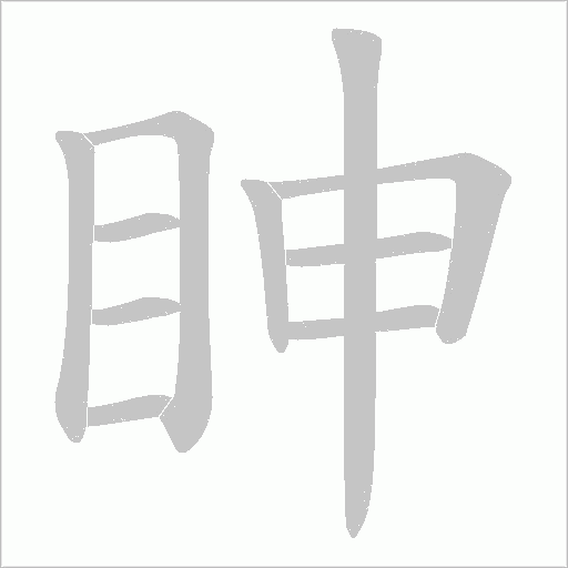 眒字笔顺动画