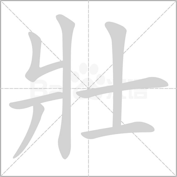 壯字笔顺动画