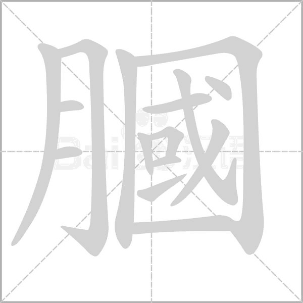 膕字笔顺动画