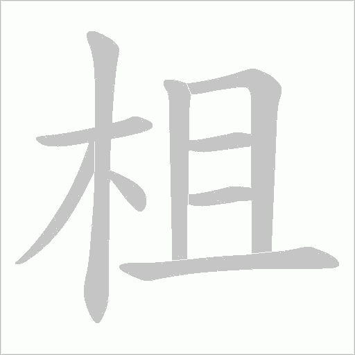 柤字笔顺动画