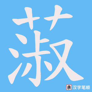 蔋字笔顺动画
