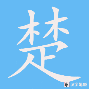 楚字笔顺动画