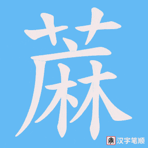 蔴字笔顺动画