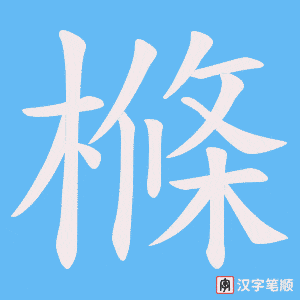 樤字笔顺动画