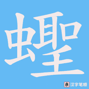 蟶字笔顺动画