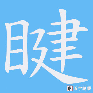 睷字笔顺动画