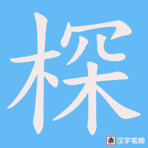 棎字笔顺动画