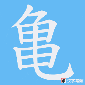 亀字笔顺动画