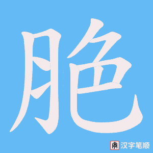 脃字笔顺动画