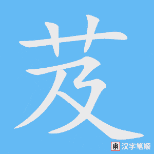 芨字笔顺动画