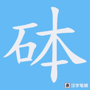 砵字笔顺动画