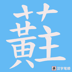 蘣字笔顺动画