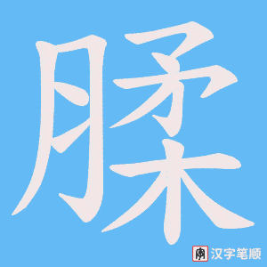 腬字笔顺动画