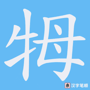 牳字笔顺动画