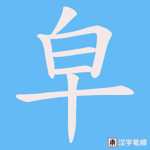 皁字笔顺动画