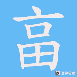 畗字笔顺动画