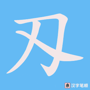 刄字笔顺动画